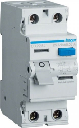 Выключатель дифференциального тока УЗО Hager 2п 63А 300мА 4,5кА тип АC картинка